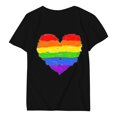 thumbnail image 1 of JIRNDf T-Shirt pour Femmes Hauts Tendance Été Imprimé Floral Col Rond Décontracté Manches Courtes Confortable Élégant Mignon T-Shirts Graphiques pour Femmes Chemises Noir TTG, 1 of 4