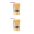 thumbnail image 3 of Transemion 10pcs Snack Bags Kraft Paper Window Paper Window Candy Bags Sealing Portable Cookie Bread Pouches 16*22 2Set, 3 of 6