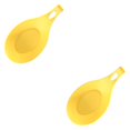 thumbnail image 3 of QualitChoice Silicone Spoon Rest Heat Resistant Teabag Tidy Holder Cooking Dish Home Yellow 2Set, 3 of 6