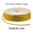 thumbnail image 2 of Unique Bargains Twisted Nylon Twine Thread Beading Cord 3mm 7M/23 Feet Extra Strong Braided Nylon String, Goldenrod, 2 of 6