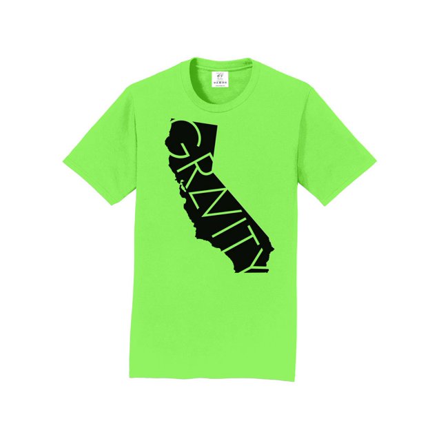 Gravity TradIng T-Shirt à Manches Courtes Cali - Vert Forêt - Logo Noir - 2TG
