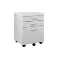 thumbnail image 3 of Monarch Specialties File Cabinet, Rolling Mobile, Storage Drawers, Printer Stand, Office, Work, Laminate, White, Contemporary, Modern, 3 of 3
