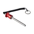 thumbnail image 4 of S SERENABLE Aluminum Alloy Weight Stacking Pin, Fitness Weight Stacking Pin Replacement Weight Machine Pin with Pull Cord, Comfortable Grip for Commercial Gym, Ho red, 4 of 9
