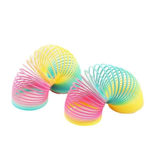2 piecesSpiral Stair Spring Magic Rainbow Spring multicolor one size
