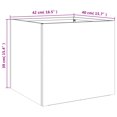 thumbnail image 4 of vidaXL Jardinières 2 Pcs Argent 42x40x39 cm Acier Inoxydable, 4 of 5