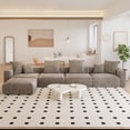 thumbnail image 1 of The Magic Home Canapé de Coin Convertible Modulable 4 Places en Velours Côtelé Brun,, 1 of 10