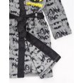 thumbnail image 3 of DC Comics Batman Boys Grey Stylised All-Over Print Logo Body & 3D Hood Bathrobe (11-12 Years), 3 of 7