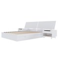 thumbnail image 1 of Nexera Oslo Ensemble de Chambre à Coucher 4 Pcs à Double Rangement, Blanc, Grand Lit, 1 of 6