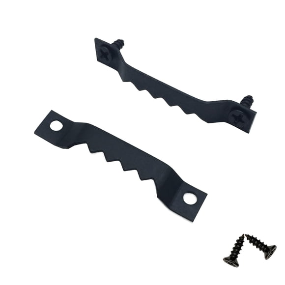EesTeck 50 Pack Small Sawtooth Picture Hangers - Steel Picture Hanging Solutions with Screws for Hanging Clock Paintings Artwork Frame Hooks (Black)