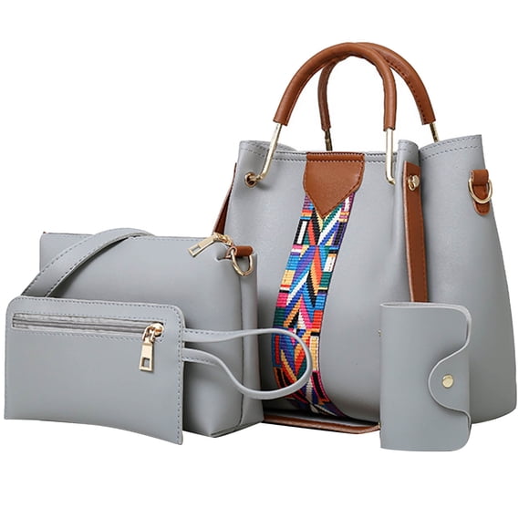 TopLLC Handbags Set New European And American Fashion Four-piece Mother Bag Portable Shoulder Messenger Bag Handbags set