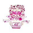 thumbnail image 2 of KLKCMS Popup Card Handmade Romantic Flower Heart Decorative for Holiday Wedding Her Mum, 2 of 9