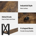 thumbnail image 4 of Fullfurnique Vintage Wooden Console Table with 1 Drawer and 2 Open Shelves, Rustic Brown, 4 of 7