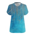 thumbnail image 5 of Virmaxy Chemise de Base à Manches Courtes Col en V pour Femmes Grande Taille Multicolore-17 XXXXL, 5 of 5