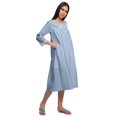 thumbnail image 3 of Moomaya Nuisette Imprimée pour Femmes Longueur Genou en Coton Tenue de Nuit Courte, 3 of 6