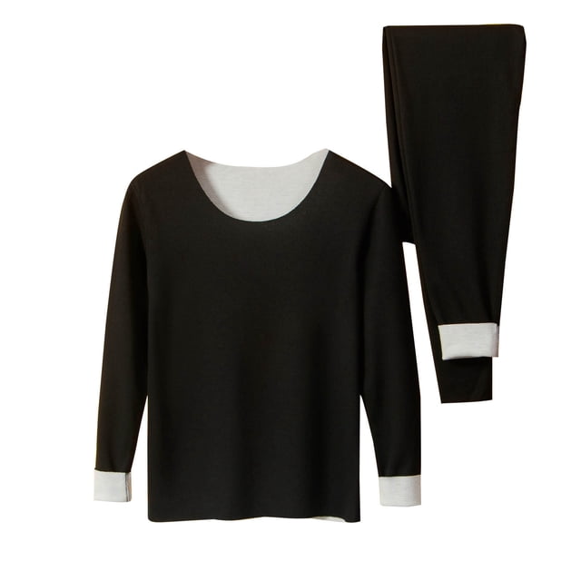 Timegard Womens 2 Piece Sets Lightfleece Base Layer Outfits Long Sleeve Tops Bottom Fitting Thermal Underwear