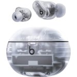 Restored Beats Studio Buds + True Wireless Noise Cancelling Earbuds - Enhanced Apple & Android Compatibility, Built-in Microphone, Sweat Resistant Bluetooth Headphones, Spatial Audio - Transparent