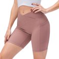 thumbnail image 1 of Women Yoga Shorts with Pockets Ribbed High Waist Push up, 1 of 8