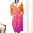 thumbnail image 2 of Erwazi Women Robe Fleece Plush Soft Fuzzy Cozy Warm Lightweight Bathrobe House Long Robe for Women, 2 of 3