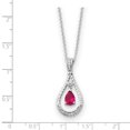 thumbnail image 2 of Collier Pierre de Naissance en Argent Sterling Juillet CZ, 18 Pouces, 2 of 3