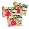 thumbnail image 2 of Soimoi Blanc Rayon Tissu Rayé & Grandiflora Roses Imprimé Floral Tissu par Yard 42 Pouces de Large, 2 of 3