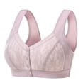 thumbnail image 1 of Besolor Plus Size Bras for Women Button Front Closure Wirefree Bralettes High Support Full Coverage Underwear, 1 of 6