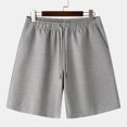 thumbnail image 1 of EOYWHK Cotton Linen Shorts for Men Summer Breathable Workout Gym Shorts Mid Waisted Solid Color Running Swimming Sleeping Shorts, 1 of 5