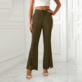 thumbnail image 2 of Women Pants Bell Bottoms Multi Colored Slim Trousers Ladies Work Leggings, 2 of 9