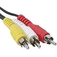 thumbnail image 3 of SatelliteSale 3 Male to 3 Male RCA Audio Video AV Composite Cable Universal Wire PVC Black Cord 6 feet, 3 of 5