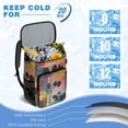 thumbnail image 2 of Vintage Boho Daisy Cooler Backpack - 20L Insulated Picnic Backpack with Mesh Side Pockets for Extra Storage, 2 of 6