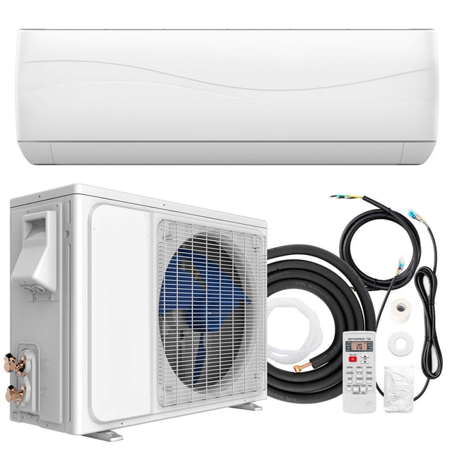 Gymax 9000 Mini BTU Split Air Conditioner & Heater Wall Mount AC Unit w/ Remote Control