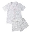 thumbnail image 2 of EIMELI Women Pajamas Sets Short Sleeve Button Shirts+Shorts, 2 of 4