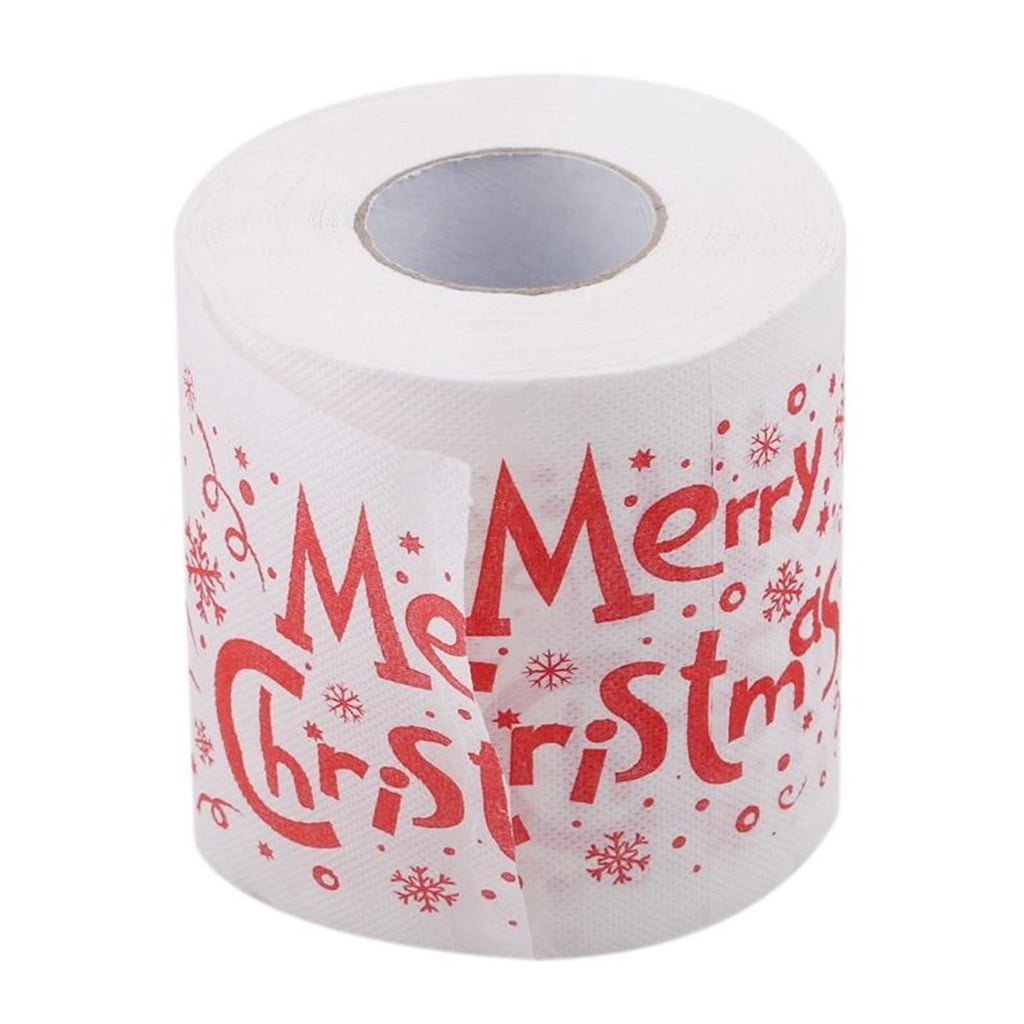 WIFKLSIIPG Christmas pattern color toilet paper Santa Christmas tree printed tissue