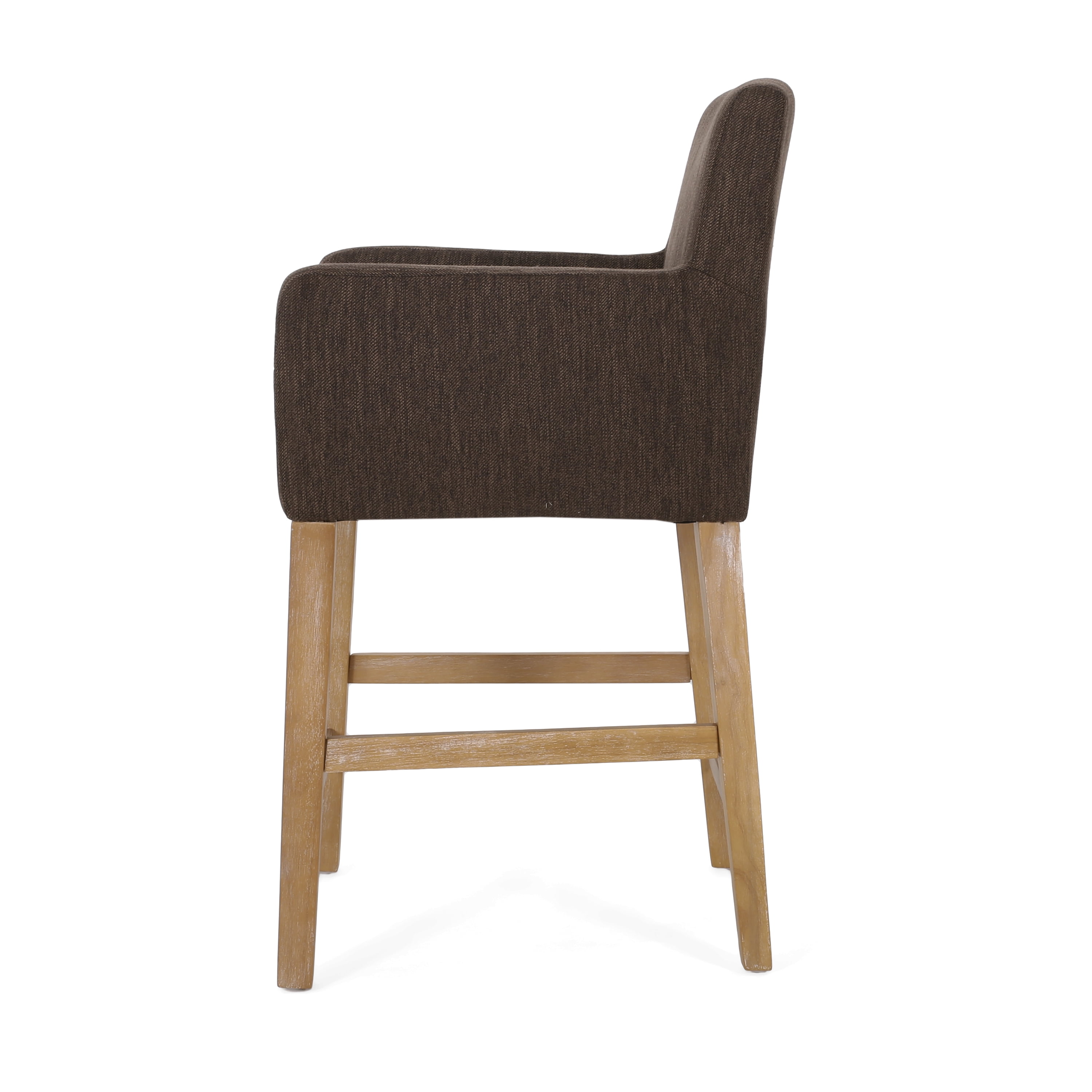 Tabouret de bar Noble House rembourré, hauteur 66 cm, brun (lot de 2)