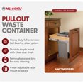 thumbnail image 2 of Rev-A-Shelf Top Mount Single Pullout Trash Can w/ Reduced Depth, 35 Qt, 4WCTM-1816DM-1, 2 of 12