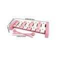 thumbnail image 2 of Pink Children'S Wooden Xylophone, Eight-Key Design With Crisp Sound, Develops Musical Skills And Motor Coordination, For Ages 3+, 2 of 5