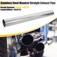 thumbnail image 2 of Unique Bargains Straight 4" OD 35" Length DIY Custom Mandrel Exhaust Pipe 4 Inch Tube Pipe T304 Stainless Steel, 2 of 8