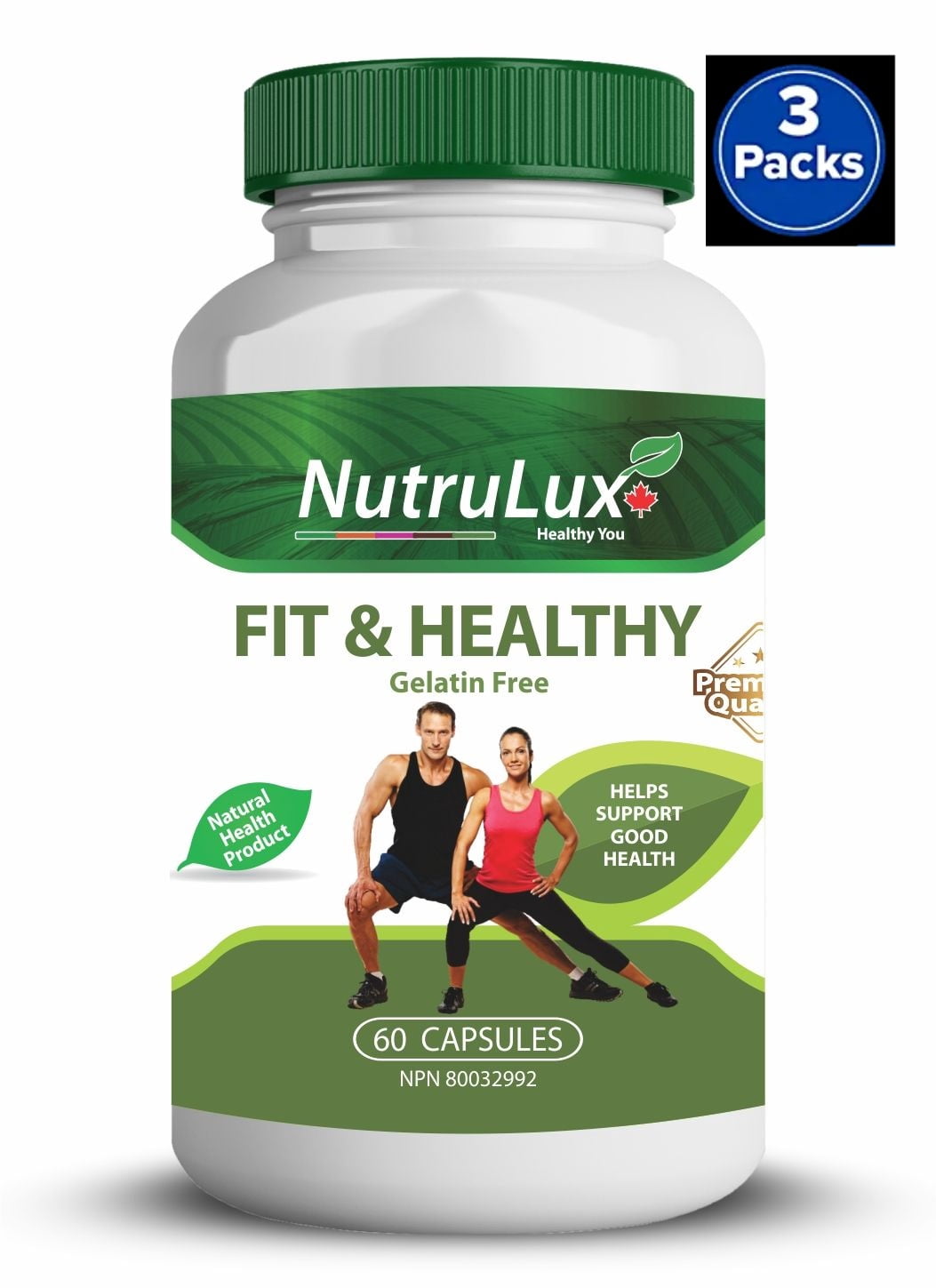 Fit & Healthy ( 10 mg Vitamin B12 ) Halal Gelatin Free Capsules(Pack of 3)