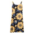 thumbnail image 4 of LOVZFMLL Dresses Women Casual Draw Back Printed Sleeveless Ruffle Lace-up Cold Shoulder Dress, 4 of 5