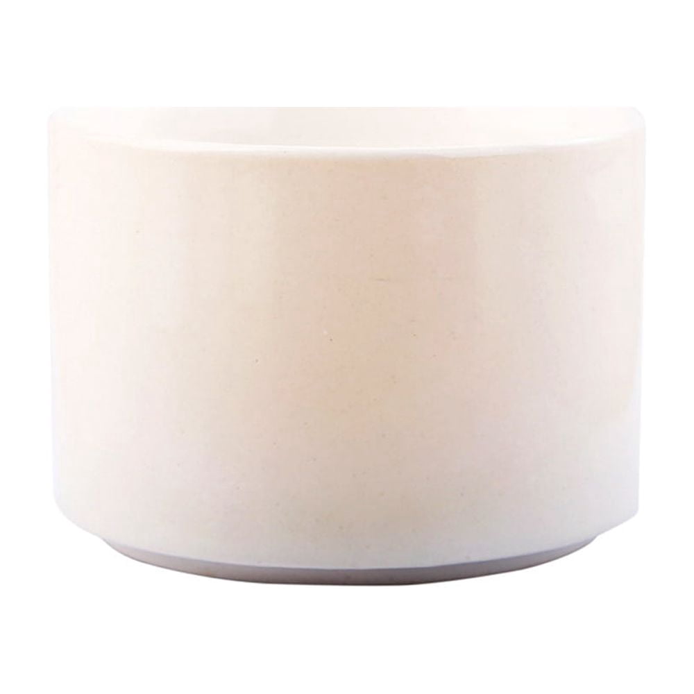 Ceramic Plant Pots, Planters with Drainage Hole and Saucer, Indoor Flower Pot ，White
