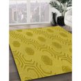 thumbnail image 3 of Ahgly Company Tapis d'Intérieur Lavables en Machine, Carrés Transitionnels Dorés Foncés, Carrés de 5', 3 of 7