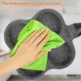 thumbnail image 4 of Pancake Pan Non-Stick Fried Egg Pan 4 Holes Frying Pan Pancakes Maker with Handle Crepe Pan for Breakfast Eggs Kitchen Utensils Burger Eye Pan for Gas Stove Electric Ceramic Cooker (Black, 4 of 8