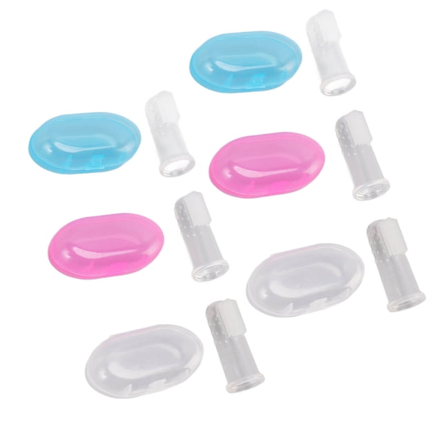 Toddler Finger Toothbrush, Free From BPA 6PCS Separate Storage Box Baby Finger Toothbrush For Early Oral Hygiene Training