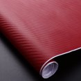 thumbnail image 3 of Miangastore 3D Carbon Fiber Wrap Roll DIY Sticker for Car Auto Vehicle Decor 30x127cm (Red), 3 of 8