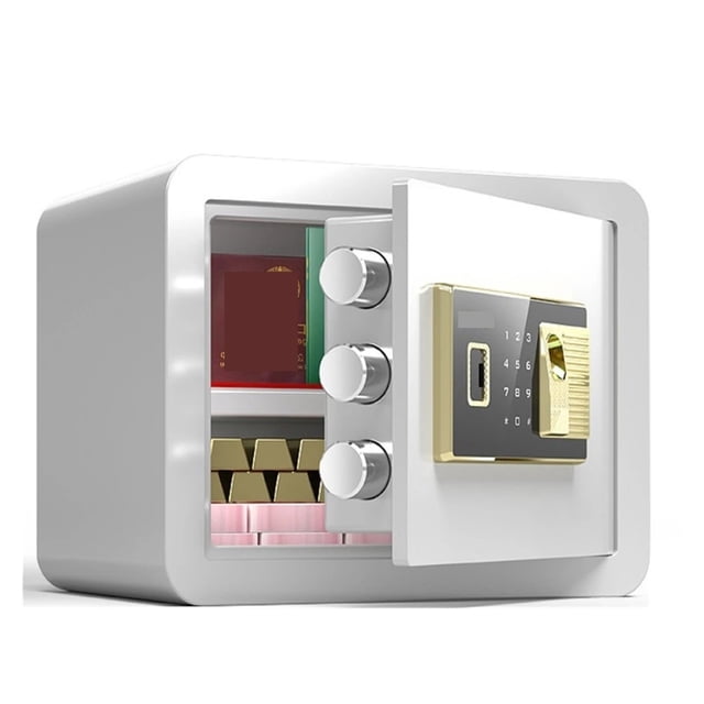 Boîte de Sécurité Mécanique Coffre-Fort Ménager Mini Coffre-Fort en Acier pour Bureau avec Mot de Passe Imprimé, Conçu pour Durer