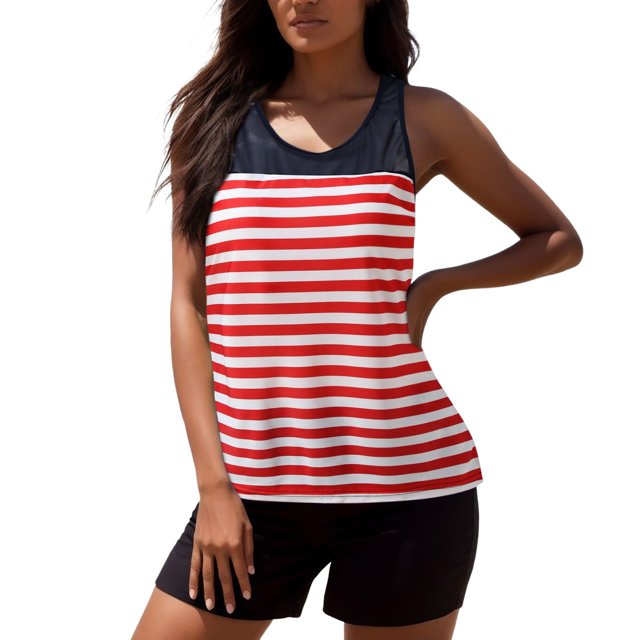 Kcodviy Swimsuits for Women with Sunflower Bikini Top Sleeves Shorts athletic Two Piece Bathing Suit Top Large Chest Bathing Suits Racerback Tank Leopard Bathing Suits for Women Plus Tops Swimwear