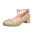 thumbnail image 2 of Chaussures pour Tout-Petites Filles Chaussures de Princesse Filles Ballerines à Paillettes Robe Chaussures Plates Mariage Fête Talon Chaussures de Princesse Bébé Étudiant Chaussures de Performance Chaussures Mary Jane, 2 of 7
