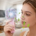 thumbnail image 5 of SIYTUAU Powerful Wind Handheld Mini Fan Portable Small Fan Rechargeable Usb Quiet For Home Office Travel Pink Tone, 5 of 5