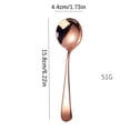thumbnail image 2 of Bovemsi Clearance Dinnerware 6.2 Inch Length Stainless Steel Spoons Portable Handle Soup Spoons, 2 of 3