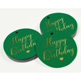 thumbnail image 3 of Inkdotpot 100 Pack Real Gold Foil Paper Tag Happy Birthday Favor Hang Tag, 3 of 6