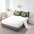 thumbnail image 3 of Boat Anchor Bed in a Bag King Size Comforter Set 7 Pieces,Nautical Rope Knot Bedding Sets Steering Wheel Compass Vintage Ocean Sheet Set with Comforter, 3 of 5